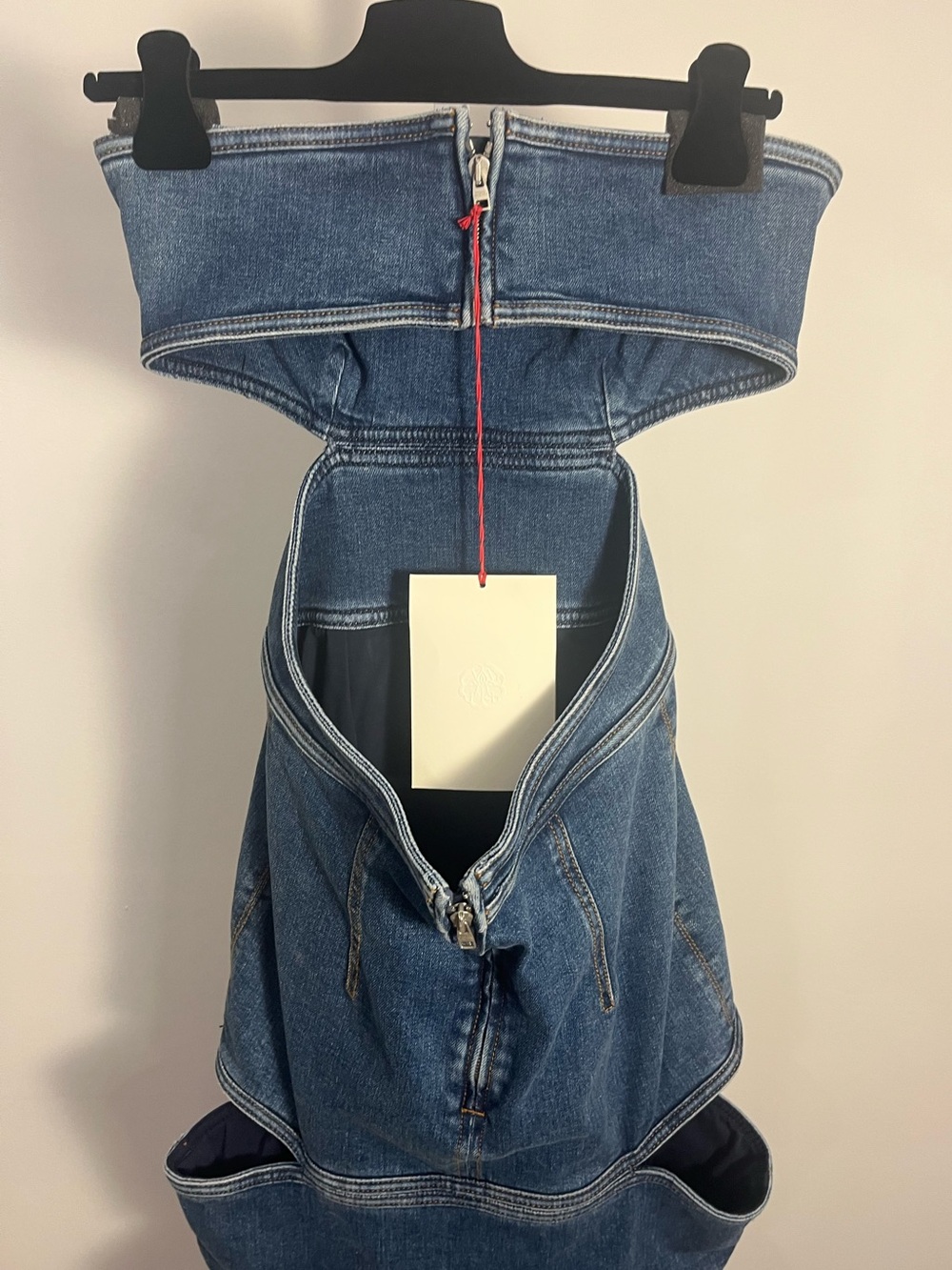 NWT*** Alexander McQueen stonewashed denim maxi dress- 40 - Picture 8 of 14